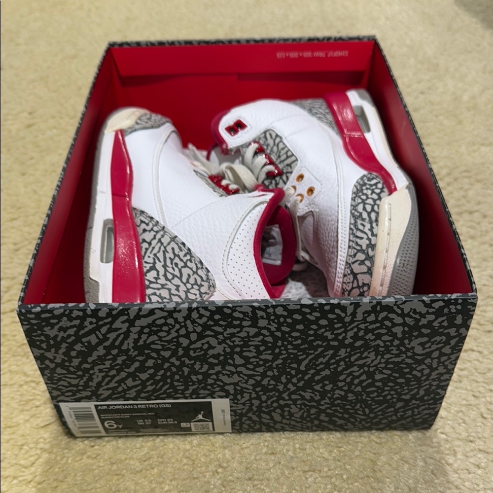 Jordan White and Red High-Top Sneakers Iconic Design